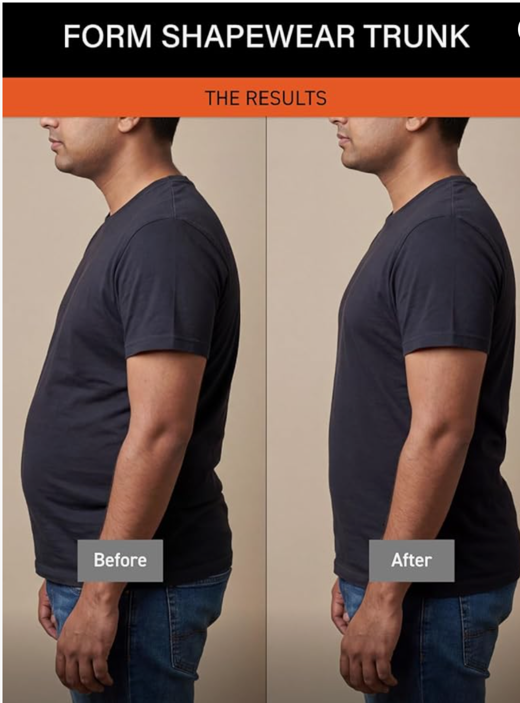Men's High-Compression Body Shaper Shorts